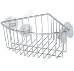 Корзинка настен,углов. h10 18.5х18.5см,хром,креплен на 4 присос.(24)