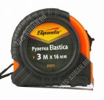 Рулетка Elastica 3м х 16мм,обрезин.корпус 