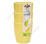 Стакан набор 3шт, 250мл, d8см, пудрово-желтый (10)