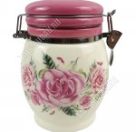 Пудровые розы Банка для сыпучих с клипсой 700мл, п/у (24)