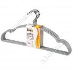 Вешалка (металл) серый Н-р 10шт L40см, прорезинен.покрытие (10)