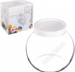 BELLA Банка с белой пласт.крышкой 1,7л (ф.боковая) п/уп