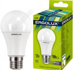 Ergolux-ЛОН E27 12Вт, нейтрал.(дневн) 4000К, (аналог 100Вт обыч.лампы) (10) 