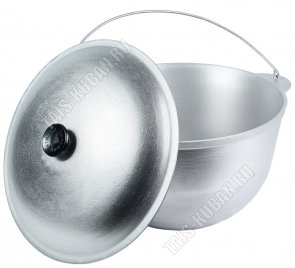 Казан походный 25л d42 h28см с металлической крышкой и дужкой (5)