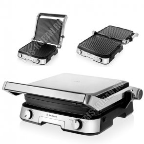 Гриль-пресс 2000Вт 26х31см,,серебро (2) 