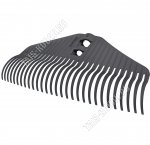 Грабли веерные без черенка пластинчатые 29 зубьев, рабочая часть широкая 48,5см, пластик, цвет черный (55)