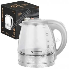 Чайник стекло 1,2л 1500Вт белый (12) 