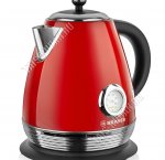 Чайник нерж. 1,7л 2200Вт диск,красный (12)
