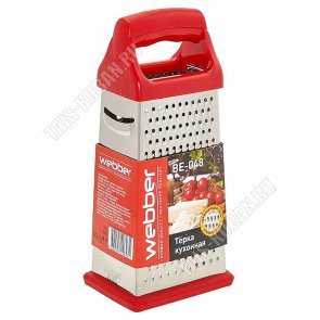 Терка 4-х гранная h20см,красный (12) 