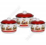 Поварята Набор кастрюль 3шт (2,0/3,0/4,0л)