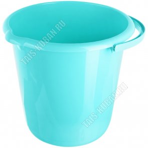 Ведро 10л с носик, аквамарин, круг (d27 h29см) (5) 
