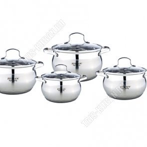 НАБОР Кастрюль 4шт (2,1/3,0/4,0/6,7л d16/18/20/24см) (2) 