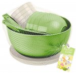 Набор д/пикника 4 персоны 25предметов, салатовый+бежевый (14)