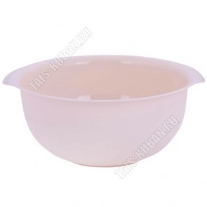 Миска кругл 4л бежев с ручк 