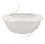 Миска с крышк, белый 2л круг.(d22 h9см) (20)