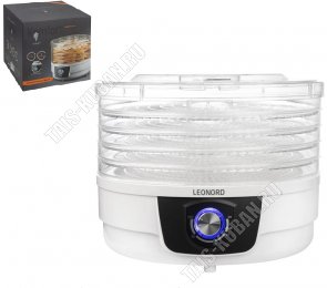 Сушилка д/овощей и фруктов эл. 250Вт, 5прозрачн.поддон.12л, круглая (4) 