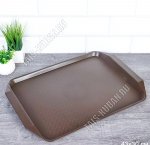 Поднос противоскольз,прям.(43х30см) коричневый (50) 