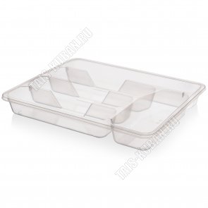 Лоток-вклад д/ст.приб.5отд. прозрачн (33х26 h4см) (36) 
