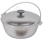 Казан походный  2,0л d18,5 h10см с металлической крышкой и дужкой (10)