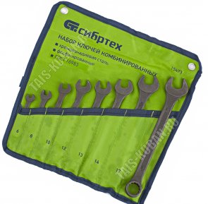 Н-р ключей комб. 8шт.(6-19мм.) фосфатирован.CRV, чехол (6) 