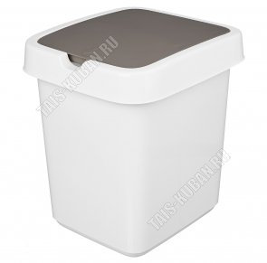 Ведро для мусора, 14л светло серый (26х29 h32,5см) (7)