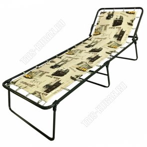 Раскладушка до 120кг, жесткое основание ложе ТЕНТ/полипропилен (184х60см) 