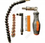 Н-р отвертка реверсивная с шарниром н-р 21предмет, блистер (12)