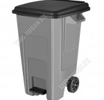 Бак для мусора на колесах с педалью 130л 