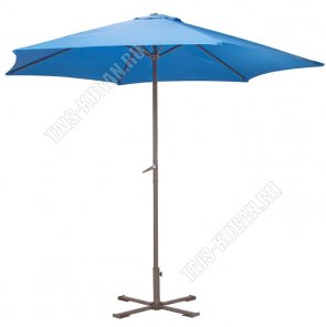 Зонт садовый d270см (6спиц), h240cм, d стойки 38мм, цв.синий. 