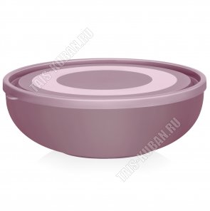Салатник с крышк, сиреневый 1,4л (d21 h6см) (36) 