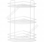 .WHITE белый Полка настен 3-х ярус,углов. (21х21 h41,5см) (4)