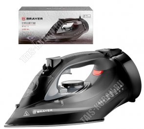 Утюг керам.подошв,на подстав 2400Вт пар 140г/вода 300мл,2реж,черный (6) 