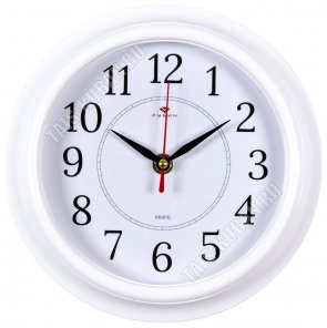 Часы (стекло/пластик) круг.d21см 