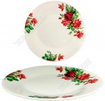 Садовница/Розы алые Тарелка плоская d20см, б/уп (36)