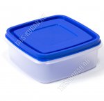 Контейнер синий/прозр, квадр 0,5л (12х12 h4см) (160)