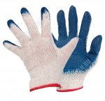 Перчатки д/сад.работ 9 разм (L) хлопок+латекс-ладонь (120)