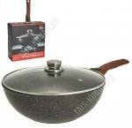 Вок d28 h10см с крышкой и съемной ручкой (3)