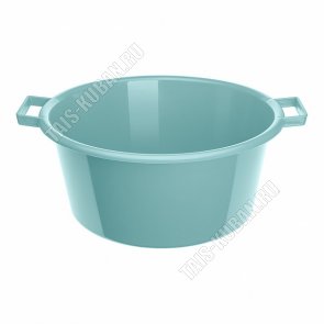 Таз кругл с ручк, серо-голуб 13л (d40 h18см) (15) 