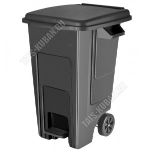 Бак д/мусора на колес+педаль 130л , 