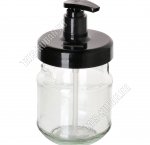 Jodie/Черная крышка Дозатор д/мыла 0,44л h18см, б/уп (19)