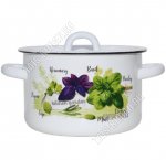 Базилик Кастрюля бел (цил) 2,0л,мет.крыш (8)