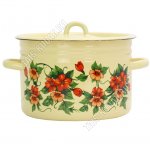 Кастрюля ваниль (цил) 5,5л,мет.крыш,рис в ассорт (4)