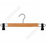 Вешалка (дерево) св.дерево L34,5см с клипсами,черный (120)