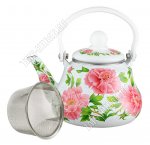 Пионы Чайник 1,2л с ситечком (8) 