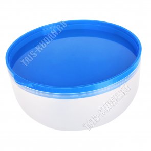 Контейнер синий/прозр, кругл 0,5л (d12 h6см) (105) 