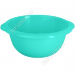 Таз круглый 8,5л с ручками, бирюза (d35 h15см) (40)