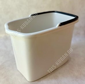 Ведро прям. 15л с носик,серый (40х25 h28см) (20) 