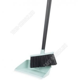 Набор Совок мягк.кромка 24х17см +Щётка L21см,ворс 8см,вертикал.ручка h73см, морск.волна 