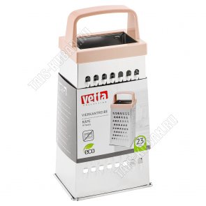 Терка 4-х гран,h23см,нерж.сталь,пласт.ручк,микс (4)