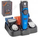 Машинка д/стрижки на подстав. (аккум) 3Вт,бат.1200mAh, черн/син (24) 